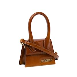 Jacquemus-Brown Jacquemus Patent Le Chiquito Mini Bag Satchel-Brown