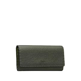 Fendi-Pink Fendi Selleria Leather Long Wallet-Pink