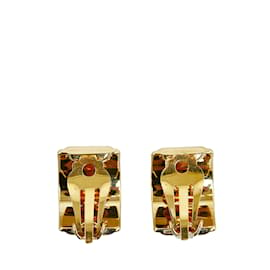Hermès-Clipe Hermes Cloisonne dourado em brincos-Dourado