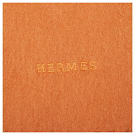 Hermès-Lenços de cashmere laranja Hermes-Laranja