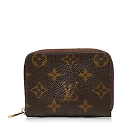Louis Vuitton-Monedero con cremallera y monograma de Louis Vuitton marrón-Castaño