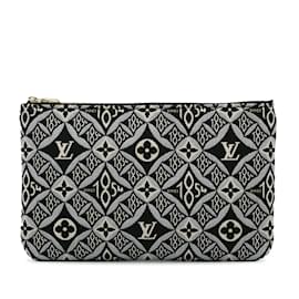 Louis Vuitton-Black Louis Vuitton Since 1854 Neverfull Pochette Pouch-Black