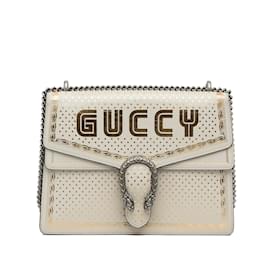 Gucci-White Gucci x Sega Medium Guccy Dionysus Shoulder Bag-White