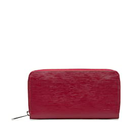 Louis Vuitton-Red Louis Vuitton Epi Zippy Long Wallet-Red