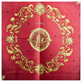 Hermès-Red Hermes Cosmos Silk Scarf Scarves-Red
