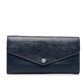 Louis Vuitton-Blue Louis Vuitton Epi Portefeuille Sarah Long Wallet-Bleu