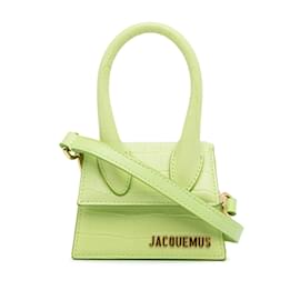 Jacquemus-Green Jacquemus Le Chiquito Embossed Leather Bag Satchel-Green