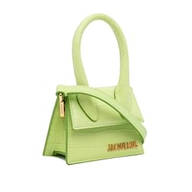 Jacquemus-Green Jacquemus Le Chiquito Embossed Leather Bag Satchel-Green