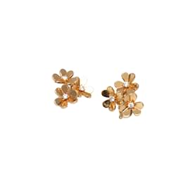 Autre Marque-18K Rose Gold & Diamond Frivole Flower Earrings-Golden