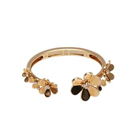 Autre Marque-18K Rose Gold & Diamond Frivole Flower Cuff Bracelet-Golden