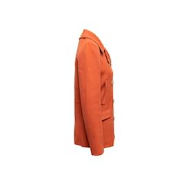 Autre Marque-Orangefarbener Kaschmir-Peacoat aus der Calvin Klein Collection, Größe US 4-Orange