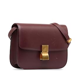 Céline-Borsa a tracolla media scatola classica rossa Celine-Rosso