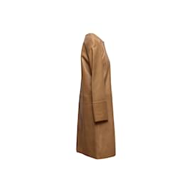 Helmut Lang-Vintage Tan Helmut Lang Fall/Winter 2000 Leather Coat Size EU 44-Camel