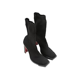 Alexander Mcqueen-Black Alexander McQueen Mid-Calf Sock Boots Size 40-Black