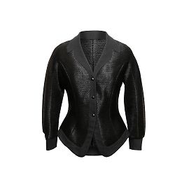 Blazer vintage de jacquard negro de Thierry Mugler Negro