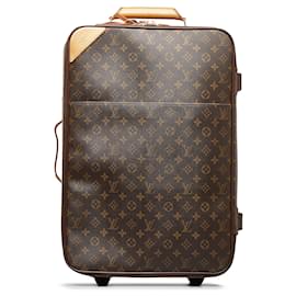 Louis Vuitton-Pegase con monograma de Louis Vuitton marrón 55 Bolsa de viaje-Castaño