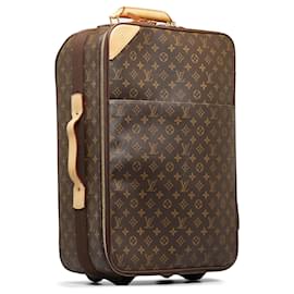 Louis Vuitton-Pegase con monograma de Louis Vuitton marrón 55 Bolsa de viaje-Castaño