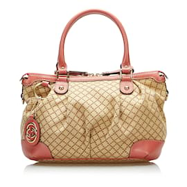 Gucci-Bolso satchel Sukey de Gucci con diamantes color canela-Camello