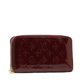 Louis Vuitton-Red Louis Vuitton Monogram Vernis Zippy Wallet-Red