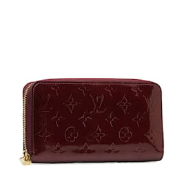 Louis Vuitton-Portefeuille Zippy rouge Louis Vuitton Monogram Vernis-Rouge