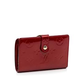 Louis Vuitton-Portafogli piccoli Louis Vuitton Vernis francesi con borsa rossa-Rosso