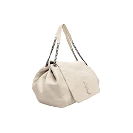 Saint Laurent-White Saint Laurent Leather Nolita Bag-White