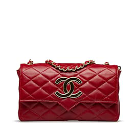 Chanel-Sac bandoulière Chanel CC rouge-Rouge