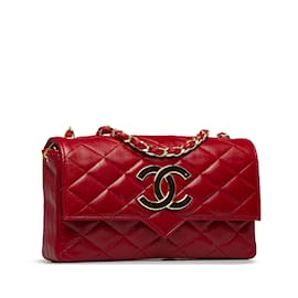 Chanel-Bolsa Crossbody Chanel CC Vermelha-Vermelho
