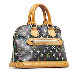 Louis Vuitton-Schwarze Alma PM-Handtasche mit mehrfarbigem Louis Vuitton-Monogramm-Schwarz