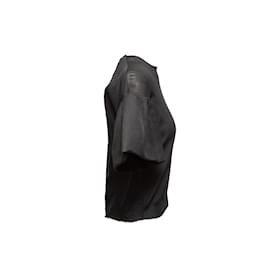 Lanvin-Black Lanvin Silk Short Sleeve Top-Black