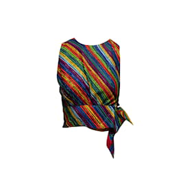 Autre Marque-vintage multicolore Martha embelli rayé haut taille S-Multicolore