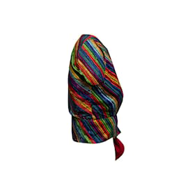 Autre Marque-Vintage Multicolor Martha Embellished Striped Top Size S-Multiple colors