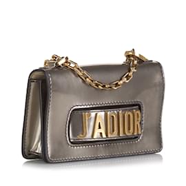 Dior-Bolso de hombro Dior JaDior mini gris con cadena y solapa-Otro