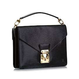 Louis Vuitton-Black Louis Vuitton Epi Monceau Satchel-Black
