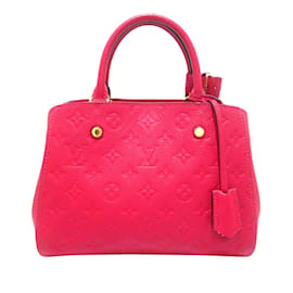Louis Vuitton-Pink Louis Vuitton Monogram Empreinte Montaigne BB Satchel-Pink