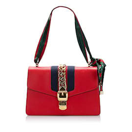 Gucci-Bolsa de Ombro Gucci Sylvie Vermelha-Vermelho