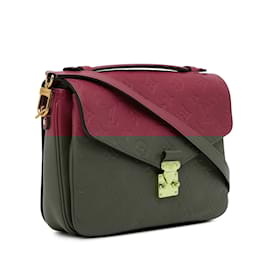 Louis Vuitton-Red Louis Vuitton Monogram Empreinte Pochette Metis Satchel-Red