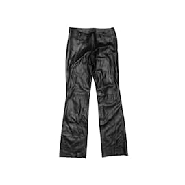 Prada-Pantalon en cuir Prada noir vintage Taille UE 44-Noir