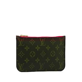 Louis Vuitton-Brown Louis Vuitton Monogram Neverfull Pouch-Brown