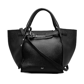 Céline-Bolso satchel grande pequeño Celine negro-Negro