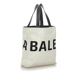 Balenciaga-Cartable en toile Balenciaga Everyday blanc-Blanc