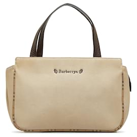 Burberry-Beige Burberry House Check Tote Bag-Beige