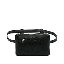 Chanel-Bolsa de cintura Chanel CC Mania preta-Preto