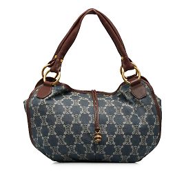 Céline Bolsa Hobo Azul Celine Denim Macadame Agridoce Azul