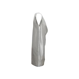 Autre Marque-vintage Silver Zoran Silk-Blend Mini Robe Taille US M-Argenté