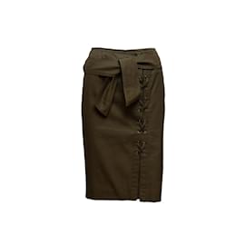 Yves Saint Laurent-Olive Yves Saint Laurent Pencil Skirt Size EU 36-Other