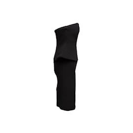 Alexander Mcqueen-Vestido preto e creme Alexander McQueen sem alças Peplum tamanho UE 40-Preto