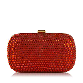 MCM-Red MCM Embellished Clutch-Red