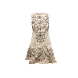 Robe sans manches à imprimé graphique Beige et noir Red Valentino Taille M Beige