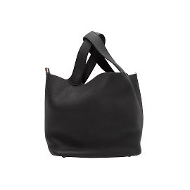 Hermès Borsa in pelle nera Hermes Picotin Togo Nero